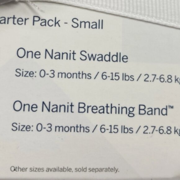 Nanit Swaddle Starter Pack- 1 Swaddle 1 Breathing Band- Size Small 0-3 - Picture 2 of 3